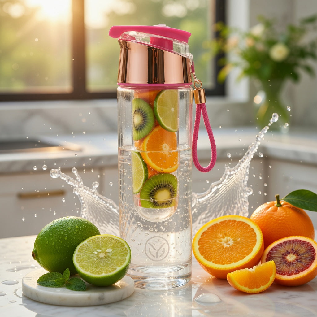 Nexus Fruit Fusion Infuser Water Bottle: 32oz BPA-Free Leak-Proof Detox Bottle