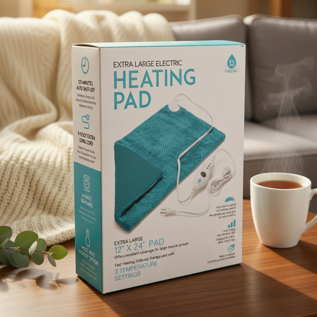 Nexus ThermoRelief | Fast-Heating Electric Pad | Machine Washable Microplush | ETL Certified