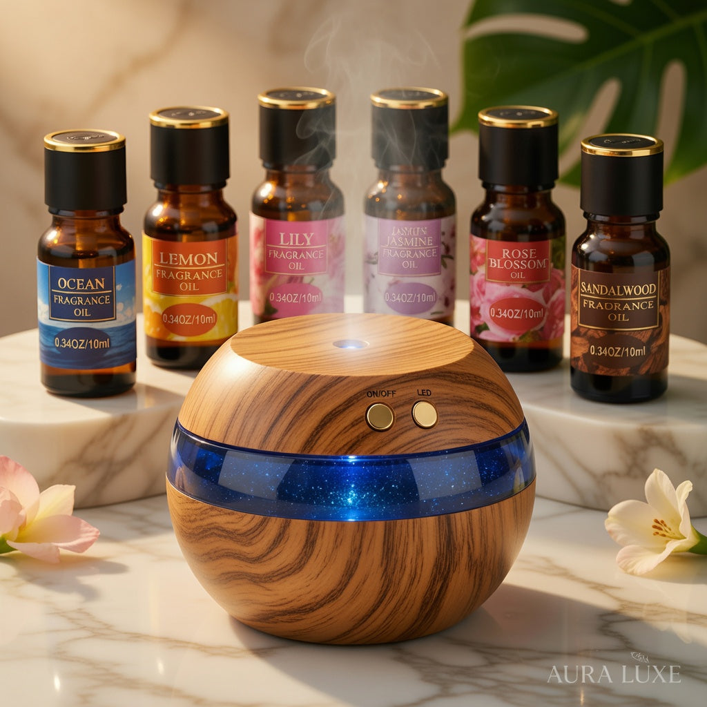 Nexus AromaFlow | Smart Ultrasonic Diffuser | Waterless Auto-Off | BPA-Free Wellness Tech