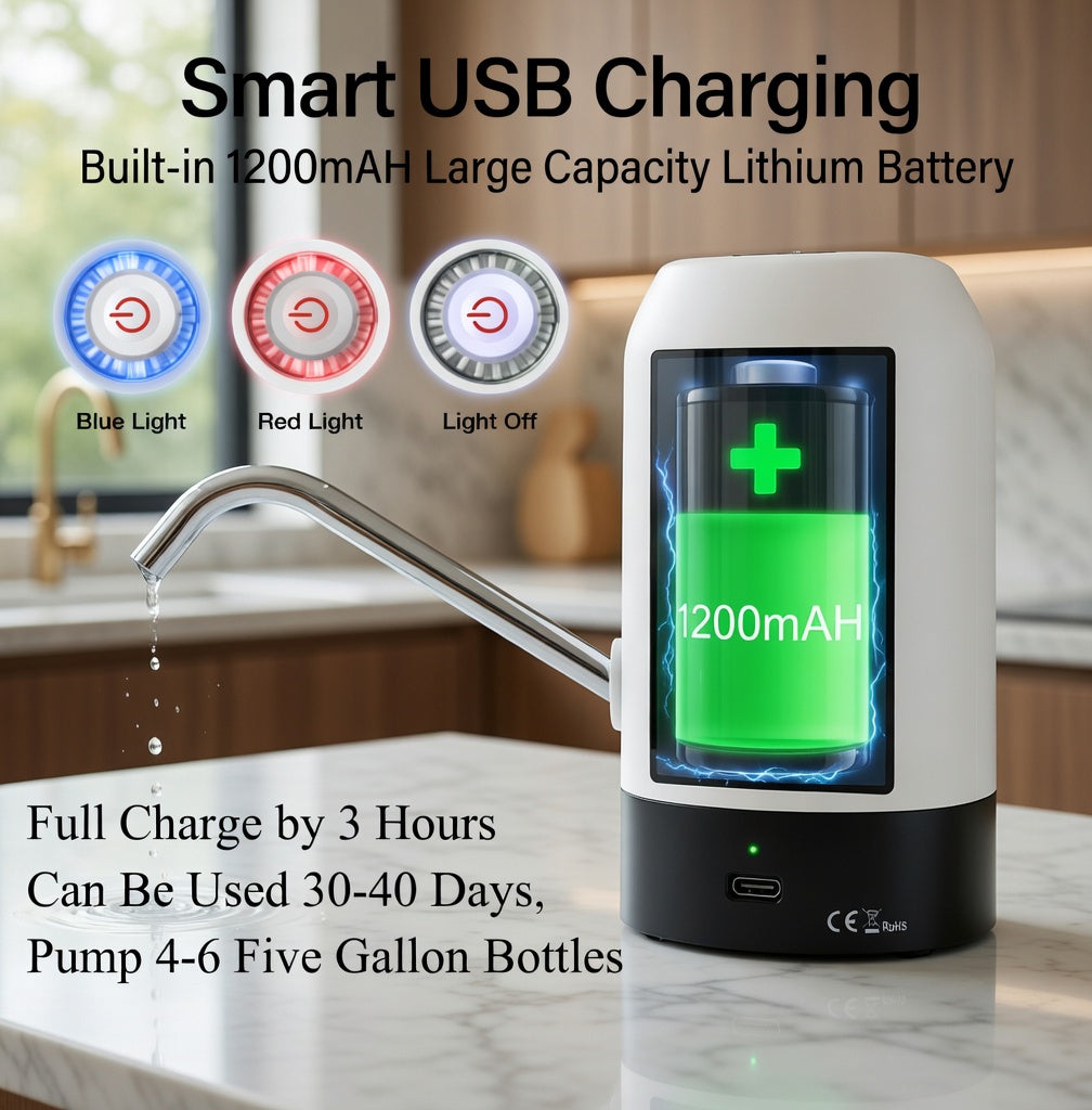 Nexus HydroPump: Universal 5 Gallon Water Dispenser | Automatic Electric Jug Pump for Home & Office