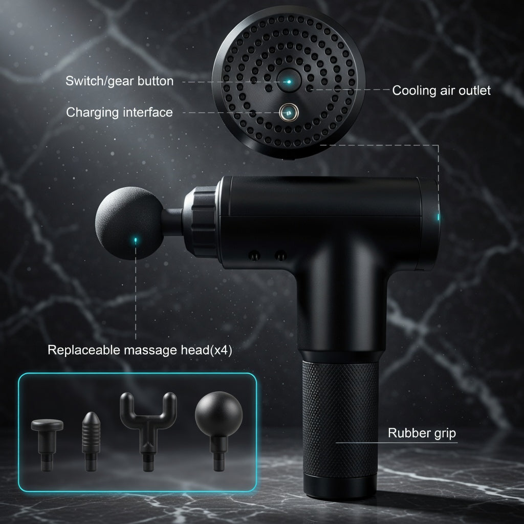 Nexus Pulse Pro: Deep Tissue Percussion Massage Gun for Athletes | 6-Speed Muscle Recovery Tool