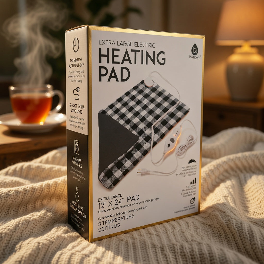 Nexus ThermoRelief | Fast-Heating Electric Pad | Machine Washable Microplush | ETL Certified